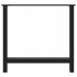 Patas de mesa de centro acero negro 2 uds 80x(72-73)