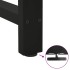 Patas de mesa de centro acero negro 2 uds 80x(72-73)
