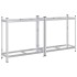 Estantería de 2 capas para neumáticos 2 uds Plata 110x40x109