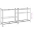 Estantería de 2 capas para neumáticos 2 uds Plata 110x40x109