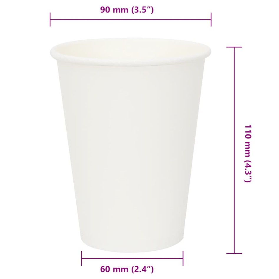 Tazas de café de papel 1000 uds 12oz 300ml