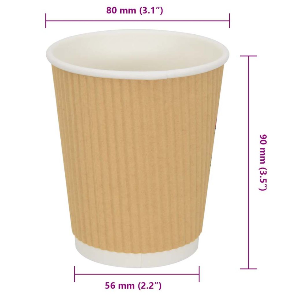 Tazas de café de papel 500 uds 8oz 200ml