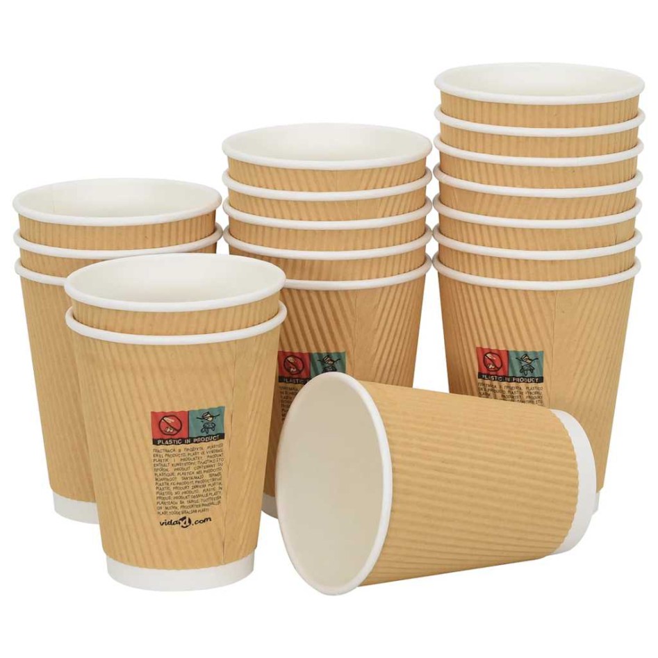 Tazas de café de papel 500 uds 12oz 300ml