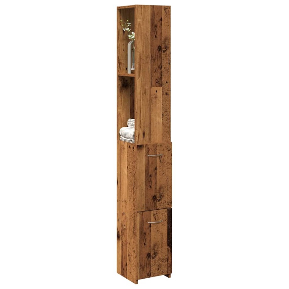 Armario de baño madera contrachapada madera vieja 25x25x170