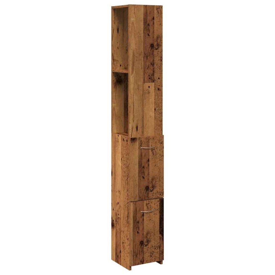 Armario de baño madera contrachapada madera vieja 25x25x170