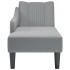 Chaise longue con reposabrazos derecho tela gris