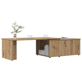 Mesa de centro madera de ingeniería roble artisan 150x50x35