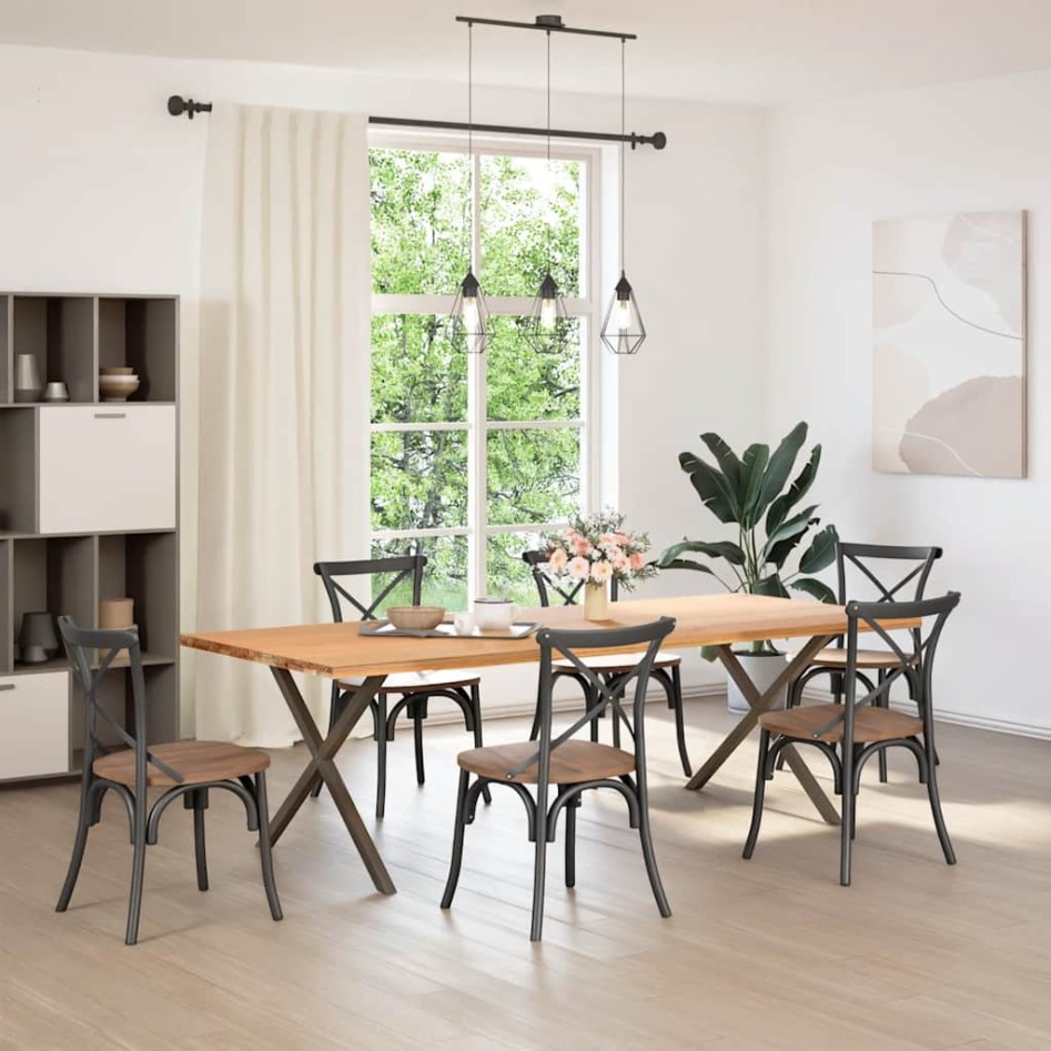 Patas de mesa de centro forma A 2uds acero 70x(30-31)