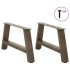 Patas de mesa de centro forma A 2uds acero 70x(30-31)