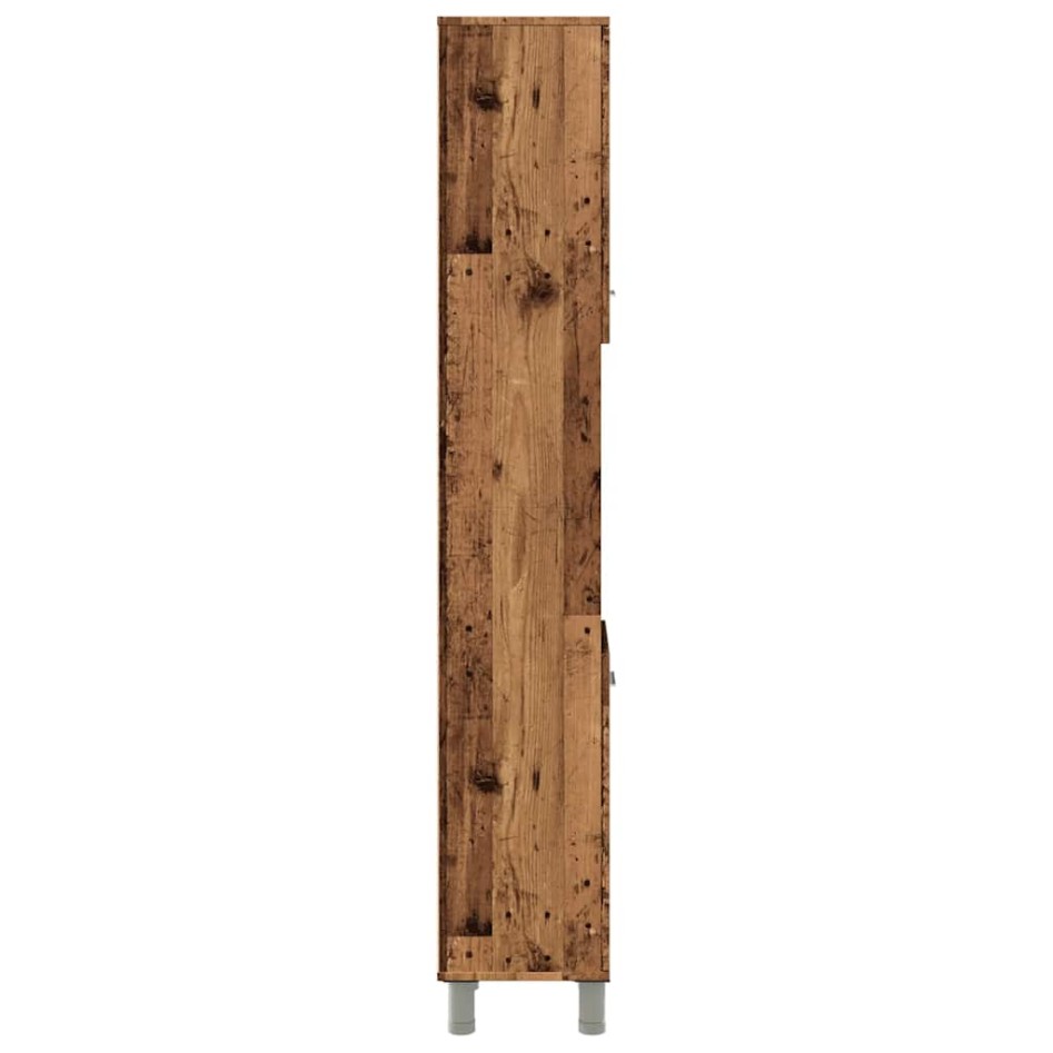 Armario de baño madera contrachapada envejecida 30x30x179