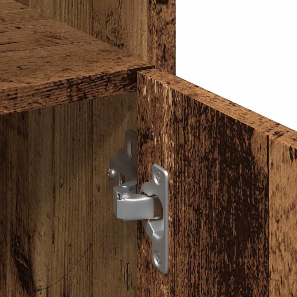 Armario de baño madera contrachapada envejecida 30x30x179