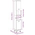 Armario de baño madera contrachapada envejecida 30x30x179