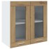 Armario de pared para cocina con puerta cristal roble