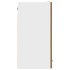 Armario de pared para cocina con puerta cristal roble