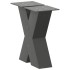 Patas de mesa centro forma X 2uds acero antracita 40x(30-31)