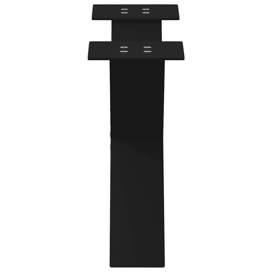 Patas de mesa de centro forma X 2uds acero negro 50x(30-31)