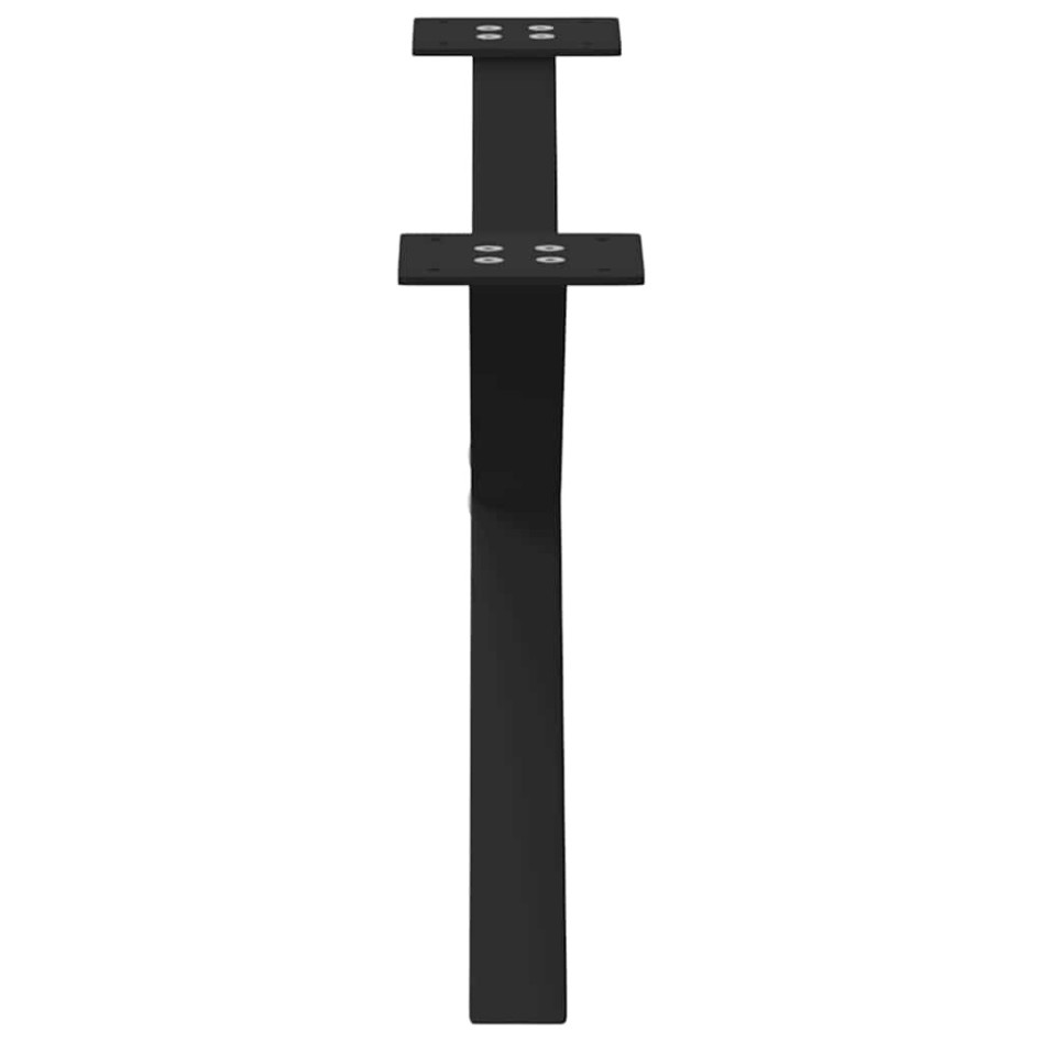 Patas de mesa de centro forma X 2uds acero negro 70x(30-31)