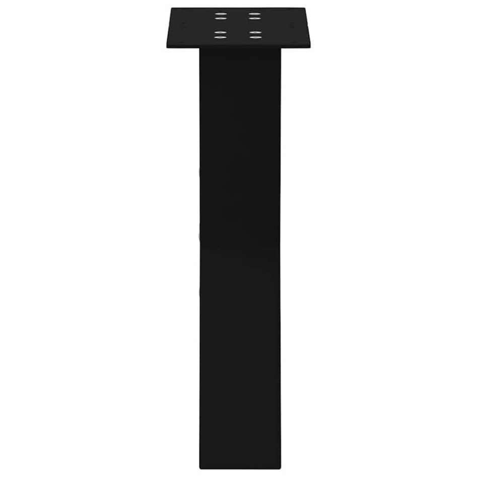 Patas de mesa de centro forma X 2uds acero negro 28x(42-43)