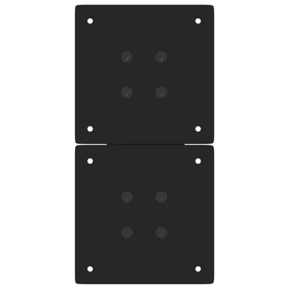 Patas de mesa de centro forma X 2uds acero negro 28x(42-43)