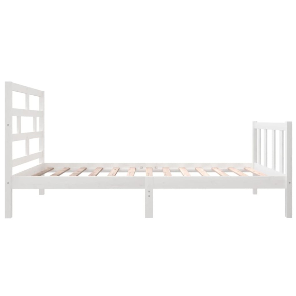 Estructura de cama madera maciza de pino blanco 90x190