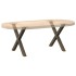 Patas de mesa centro forma X 2uds acero natural 60x(42-43)