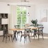 Patas para mesa comedor forma X 2uds acero negro 50x(72-73)