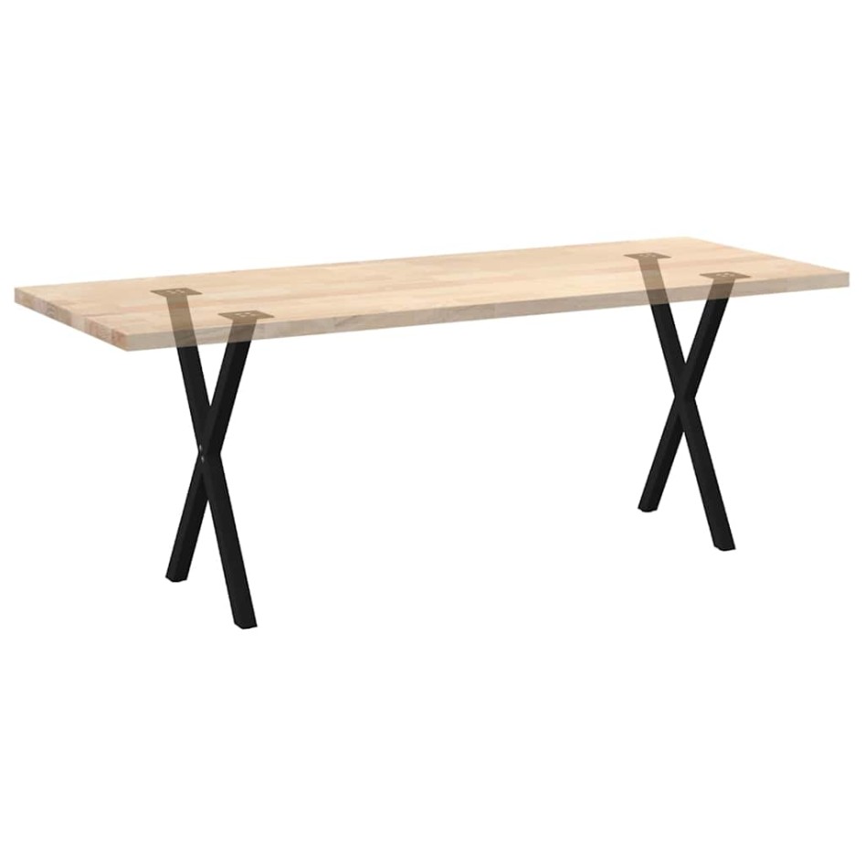 Patas para mesa comedor forma X 2uds acero negro 50x(72-73)