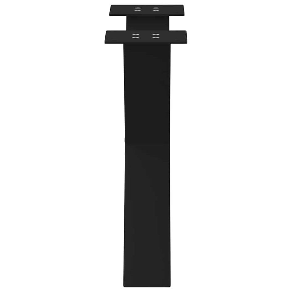 Patas de mesa de centro forma X 2uds acero negro 60x(42-43)