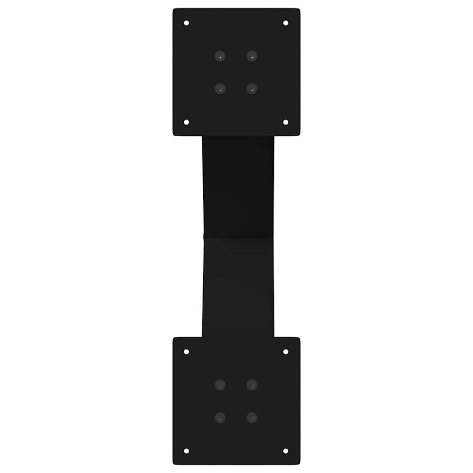 Patas de mesa de centro forma X 2uds acero negro 60x(42-43)