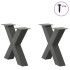 Patas para mesa de centro en forma de X 2 uds antracita