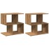 Mesitas de noche 2 uds madera ingeniería roble 50x30x51,5