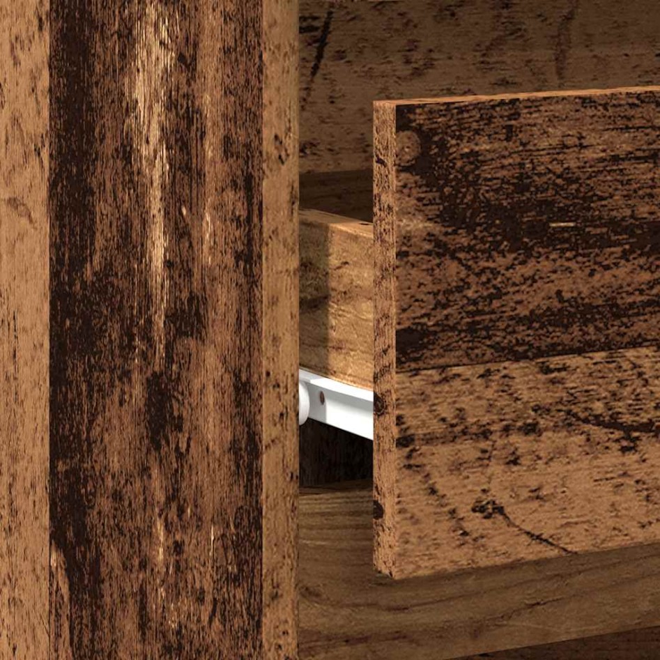 Mesitas de noche 2uds madera ingeniería envejecida