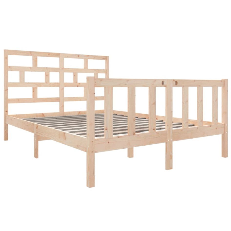 Estructura de cama madera maciza de pino 135x190