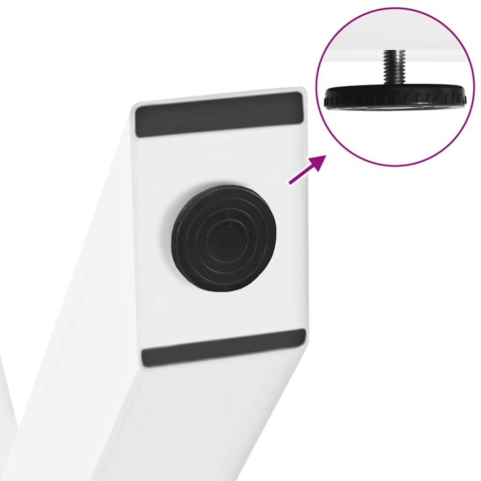 Patas para mesa de comedor en forma de X 2 uds acero