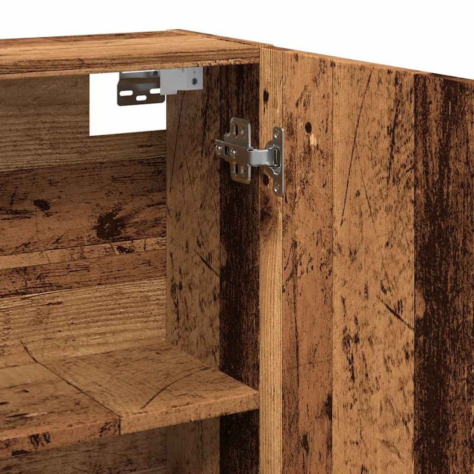 Armario de espejo de baño contrachapada envejecida