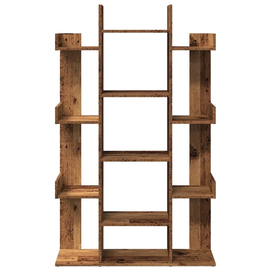 Librería de madera contrachapada envejecida 86x25,5x140