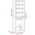 Armario de lavadora roble artisan 64x24x190