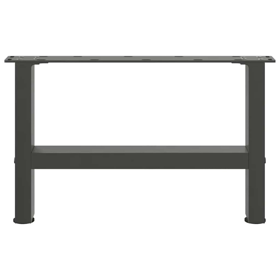 Patas de mesa de centro antracita 2 uds acero 50x(30-31)