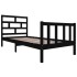 Estructura de cama madera maciza de pino negro 100x200