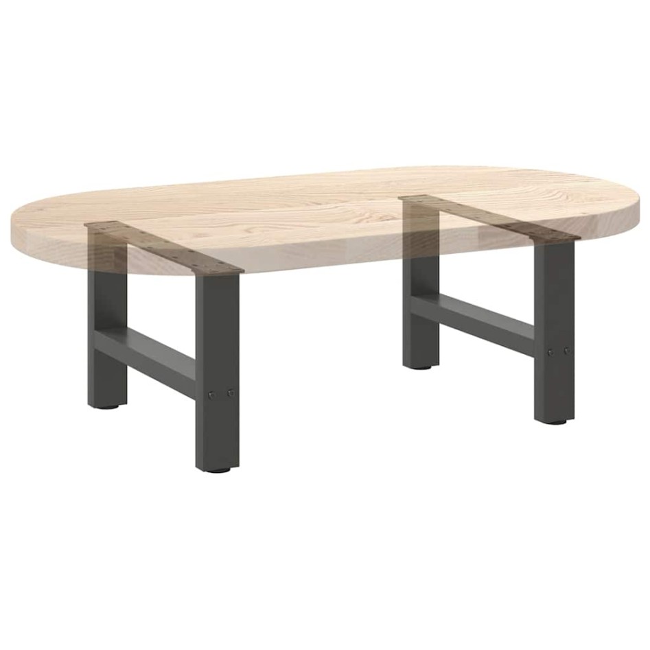 Patas de mesa de centro antracita 2 uds acero 50x(30-31)