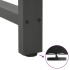 Patas de mesa de centro antracita 2 uds acero 50x(30-31)