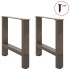 Patas para mesa de centro de acero natural 2 uds 50x(42-43)