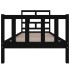 Estructura de cama madera maciza de pino negro 100x200