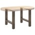 Patas para mesa de centro de acero natural 2 uds 50x(42-43)