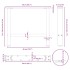 Patas para mesa de centro de acero natural 2 uds 50x(42-43)