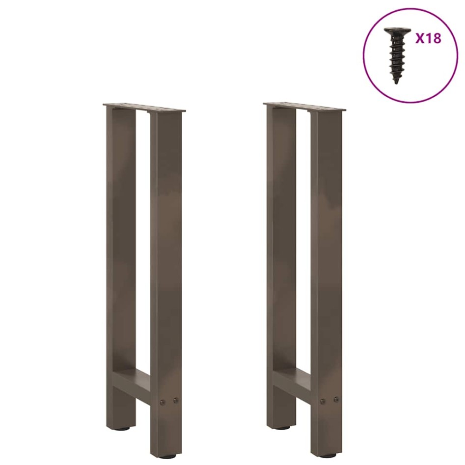 Patas para mesa de centro de acero natural 2 uds 28x(72-73)