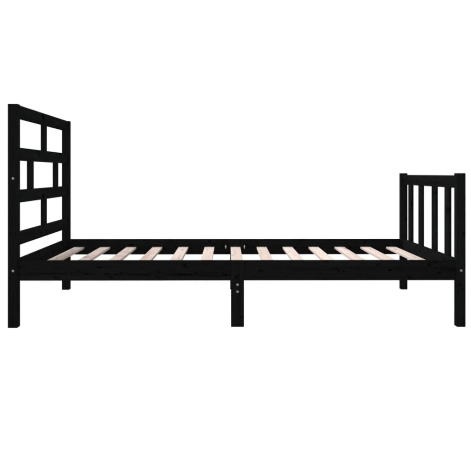 Estructura de cama madera maciza de pino negro 100x200