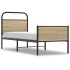 Estructura de cama sin colchón 80x200 cm madera roble