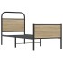 Estructura de cama sin colchón 80x200 cm madera roble