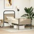 Estructura de cama sin colchón 80x200 cm madera roble